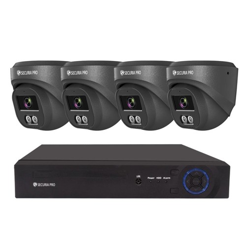 5 MPx IP kamerový systém NVR4CHV5S-B DOME smart, čierny