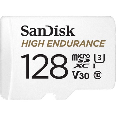 SanDisk High Endurance micro SDXC 128GB UHS-I U3 Class 10 + Adaptér